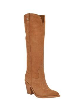 GUESS - Womens Sashan Knee High Boots, Size 10M - Medium Brown Suede 210